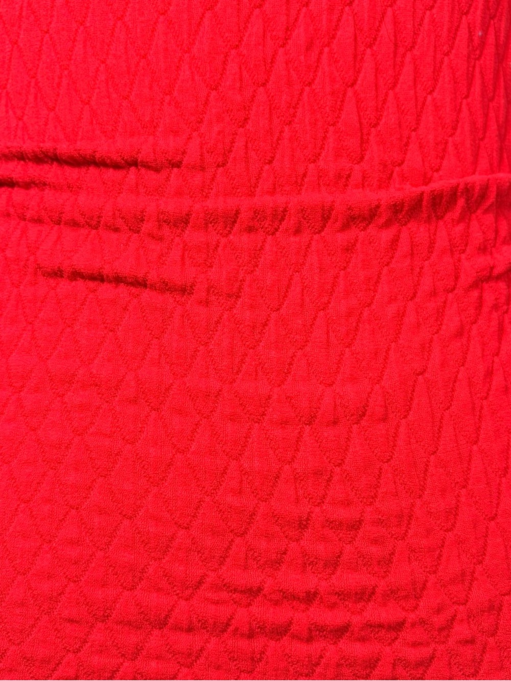 Vintage Red Mock Neck Ruched Top - Picture 3 of 5